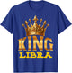 King Libra Balance Zodiac Sign Crown T-Shirt - T-Shirt | Royal