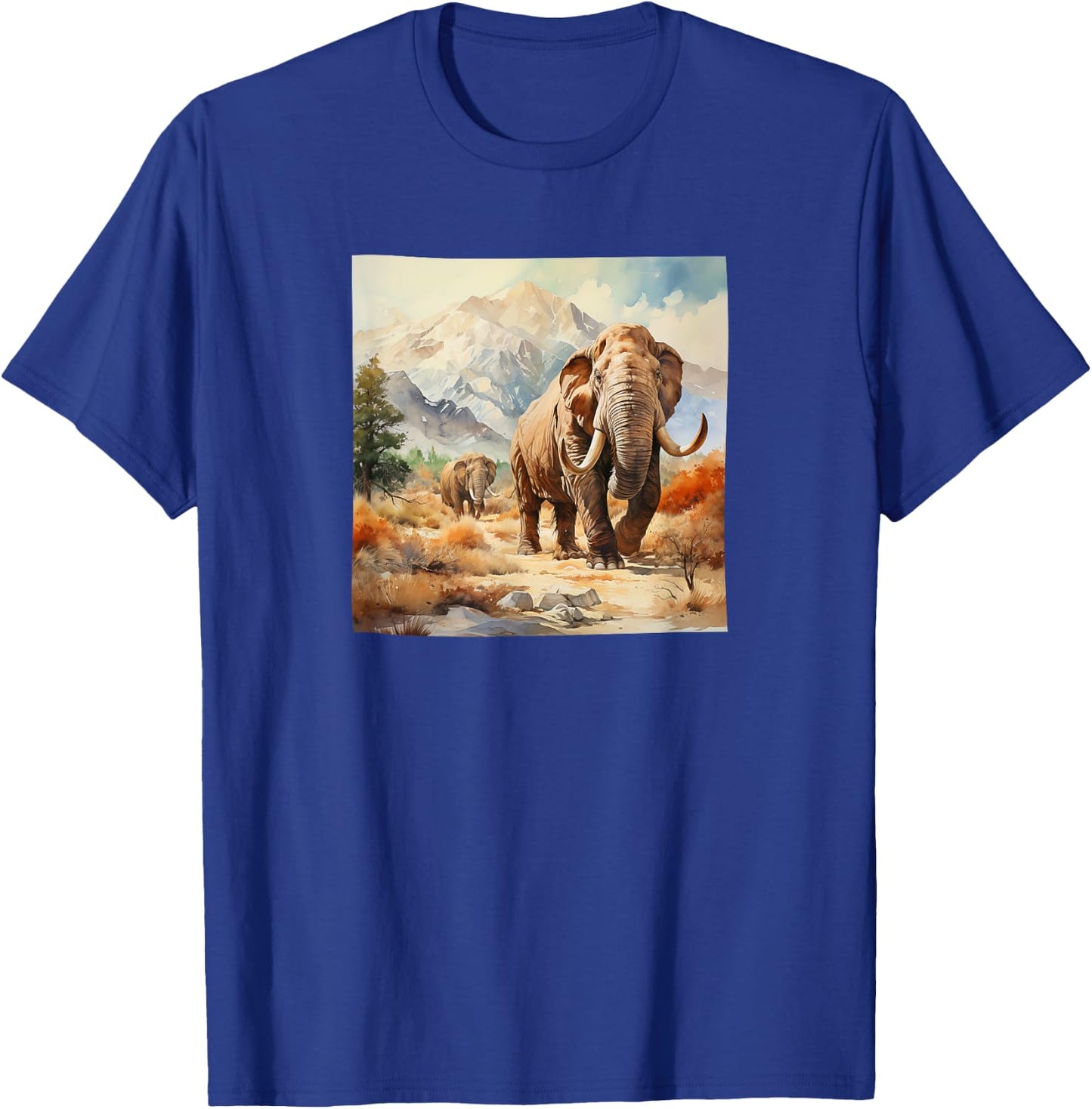 Mammoth Watercolor Mountains Graphic T-Shirt - T-Shirt | Royal