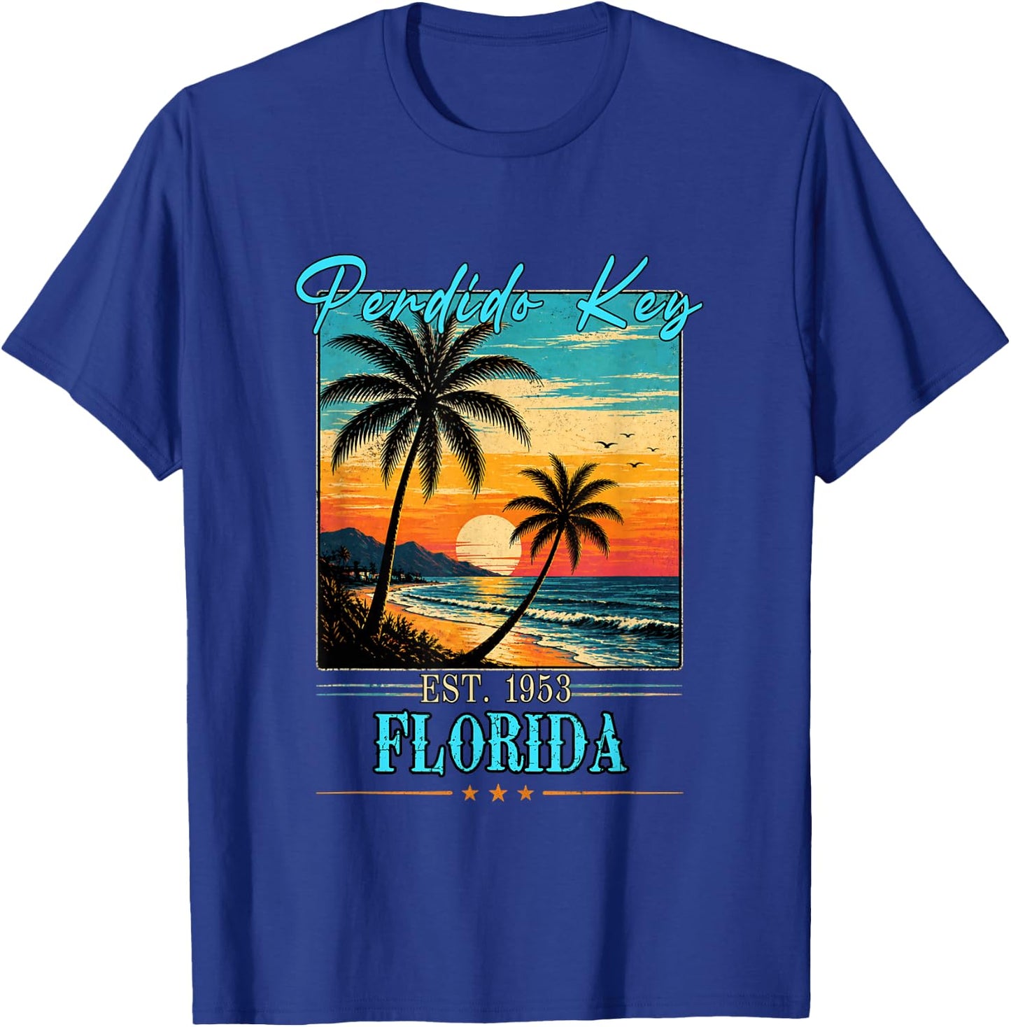 Perdido Key Florida Sunset Beach Summer 2026 T-Shirt - T-Shirt | Royal