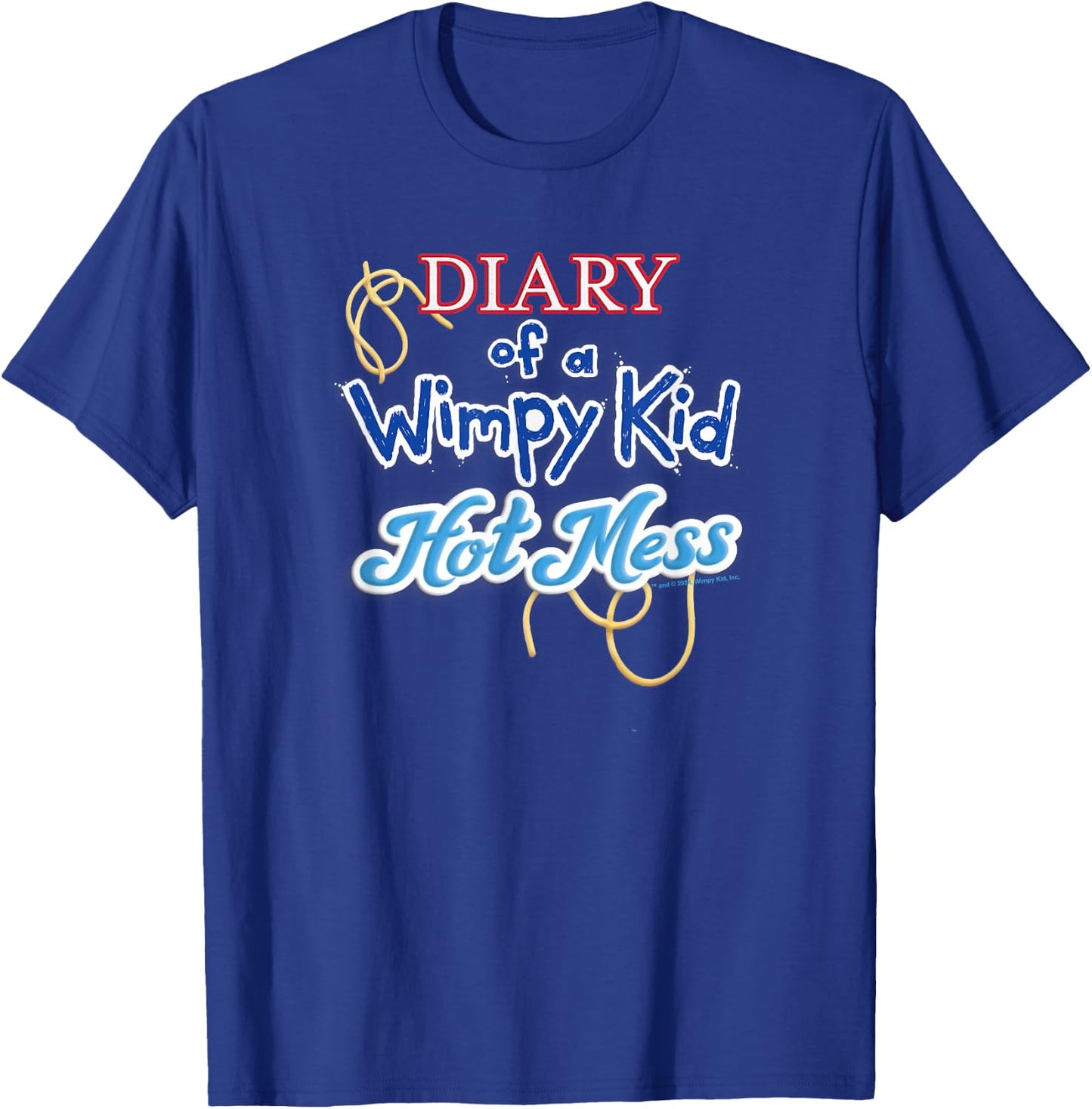 Diary of a Wimpy Kid Hot Mess Logo T-Shirt - T-Shirt | Royal