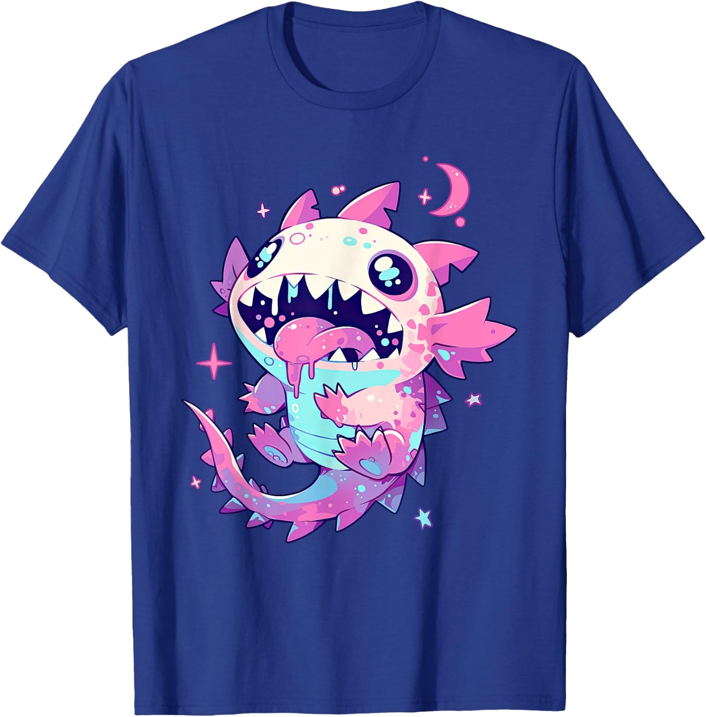 Kawaii Pastel Goth Creepy Cute Pink Zombie Axolotl T-Shirt - T-Shirt | Royal