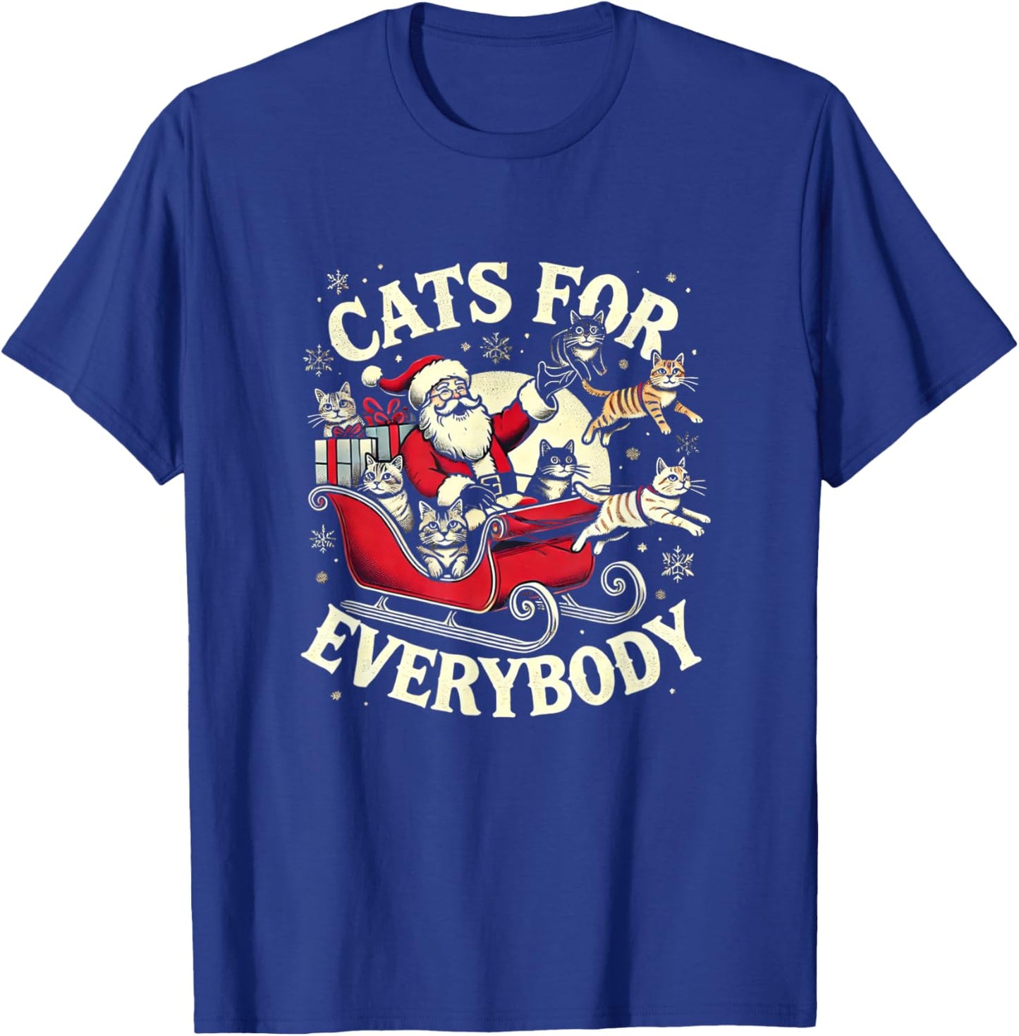 Santa Cat Lover Christmas Cats T-Shirt - T-Shirt | Royal