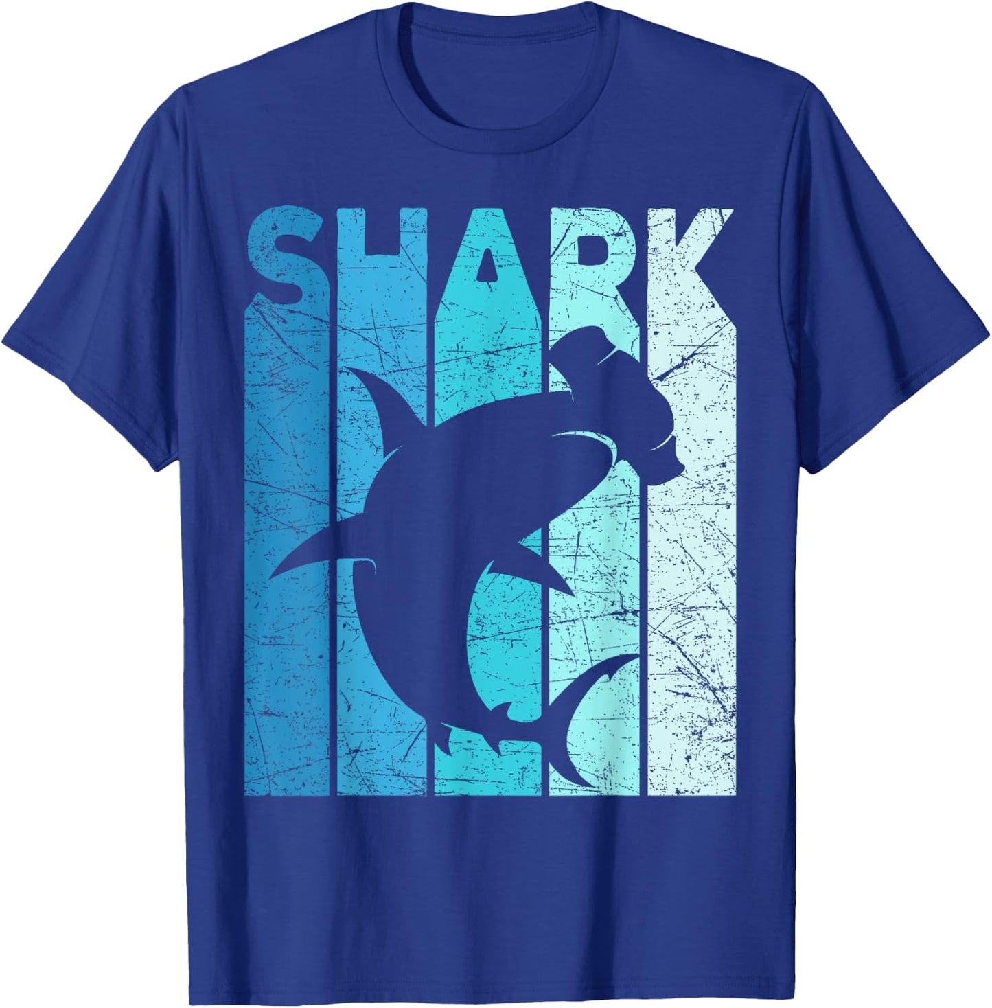 Hammerhead Shark Vintage Shark Lover Retro Oceanography T-Shirt - T-Shirt | Royal