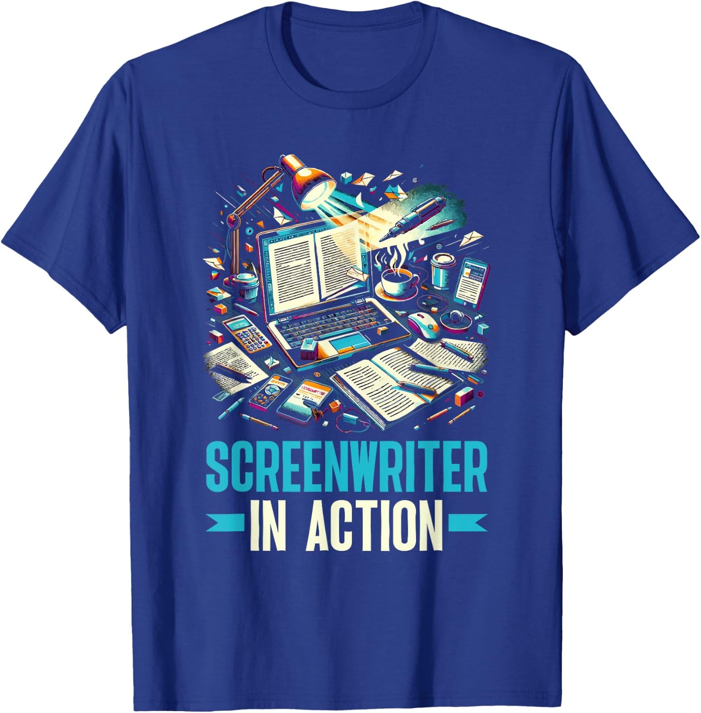 Screenwriter Script Writer Screenplay Screenwriting T-Shirt - T-Shirt | Royal