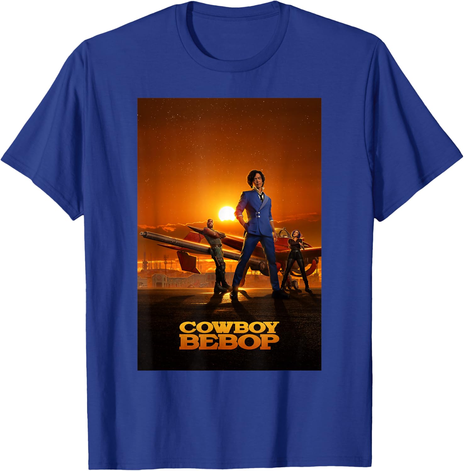 Cowboy Bebop Sunset Group Poster T-Shirt - T-Shirt | Royal