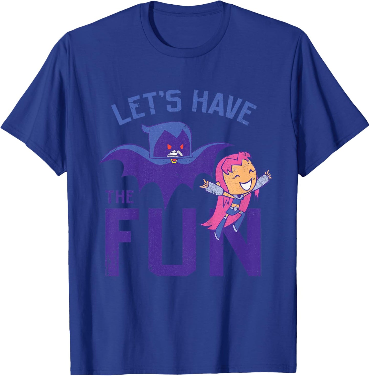 Kids DC Comics Teen Titans Go! Starfire Raven Let's Have The Fun T-Shirt - T-Shirt | Royal