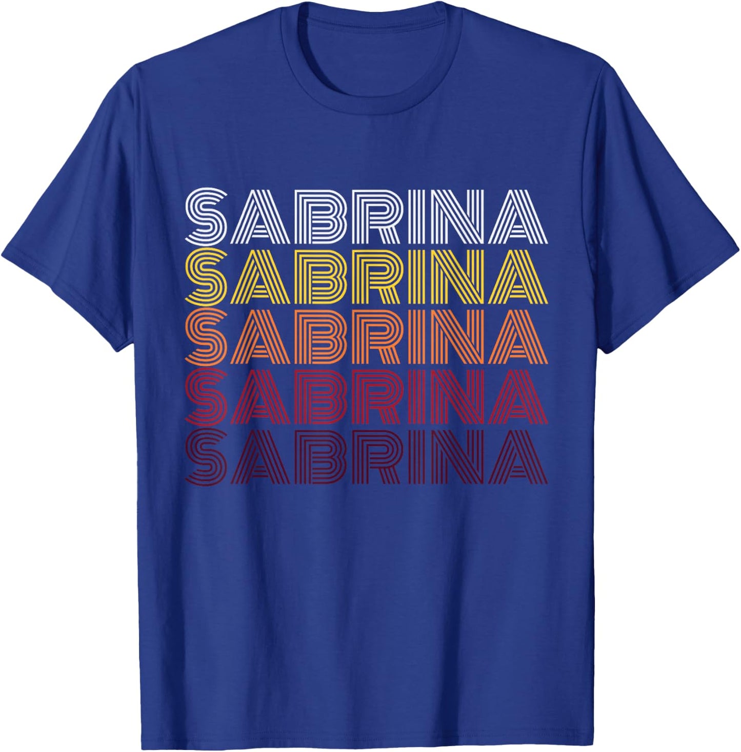 Personalized Name Sabrina Vintage Sabrina Retro T-Shirt - T-Shirt | Royal