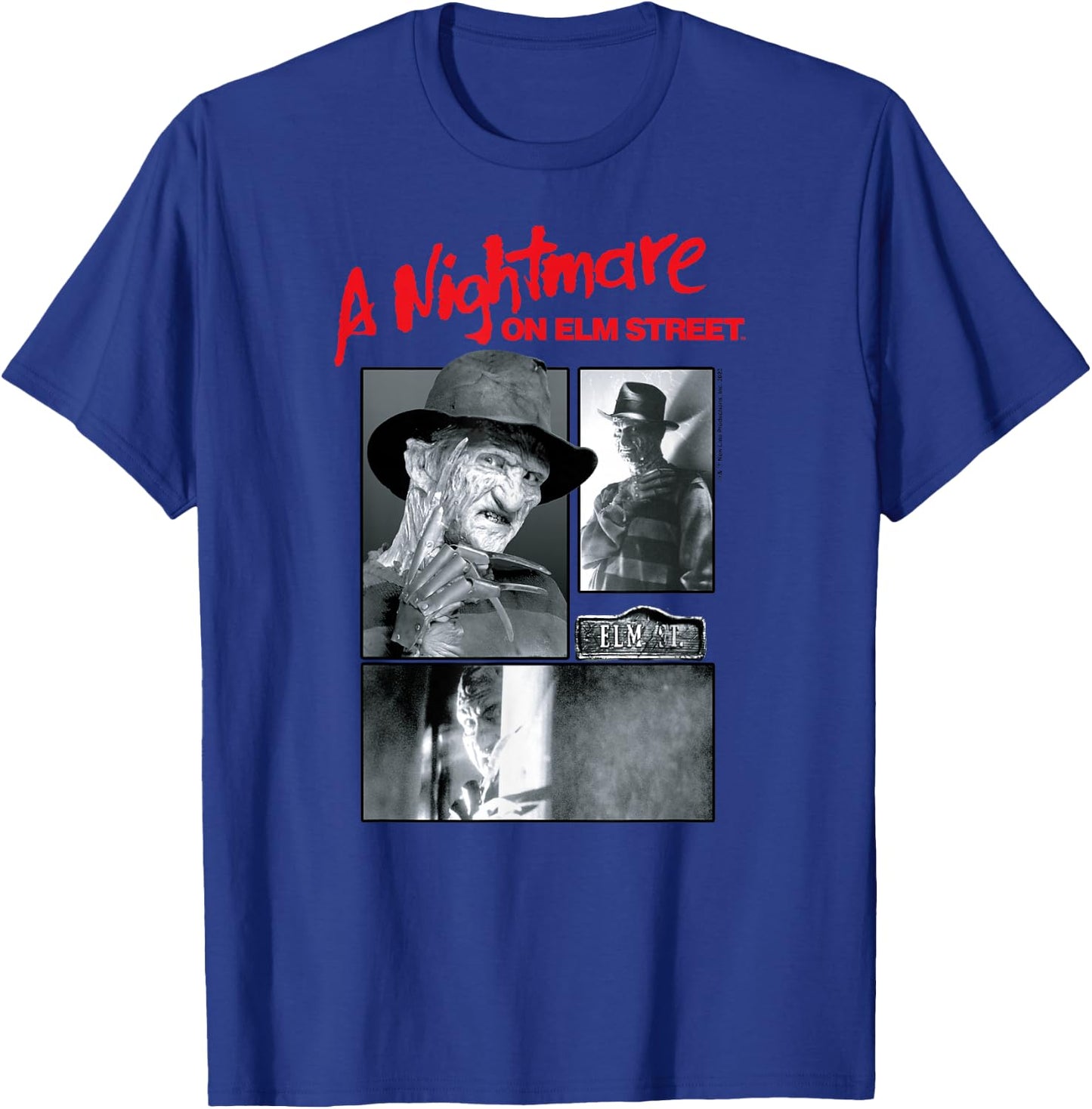 Nightmare On Elm Street - Grid T-Shirt - T-Shirt | Royal