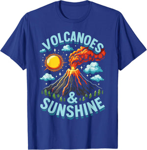 Lava Geologist Volcano Lover Volcanoes & Sunshine T-Shirt - T-Shirt | Royal