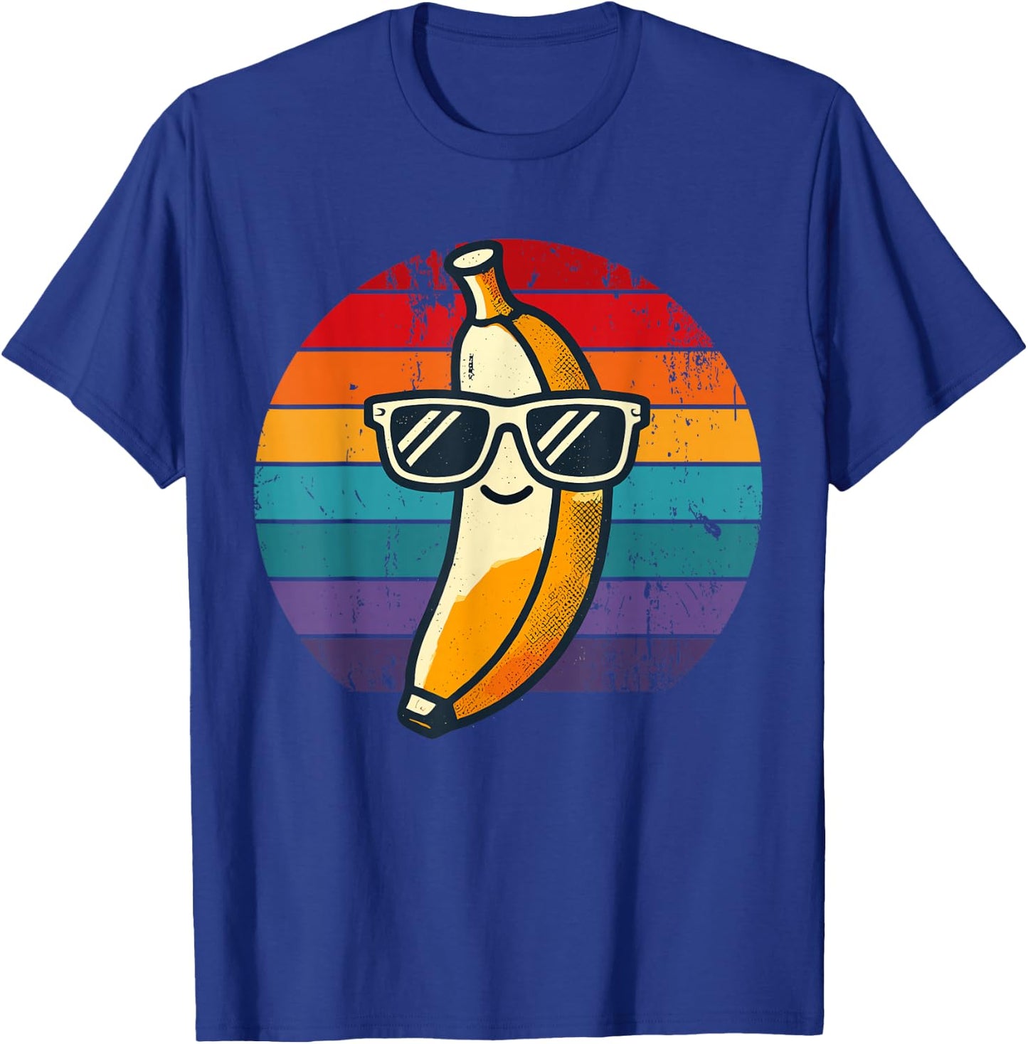 Retro Banana Novelty Men Women Kids Funny Banana T-Shirt - T-Shirt | Royal