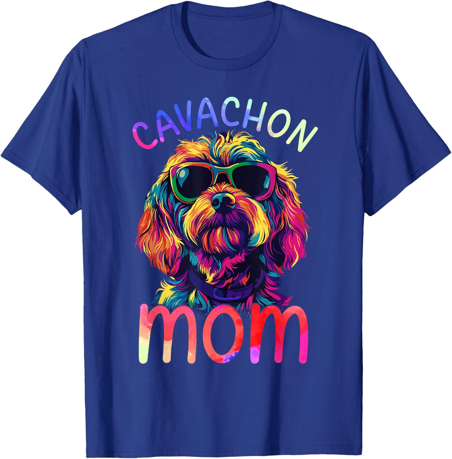 Cavachon Mom Colorful Pop Art Cavachon T-Shirt - T-Shirt | Royal