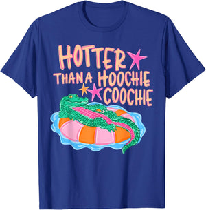 Hotter Than A Hoochie Coochie Alligator Summer Vacation T-Shirt - T-Shirt | Royal