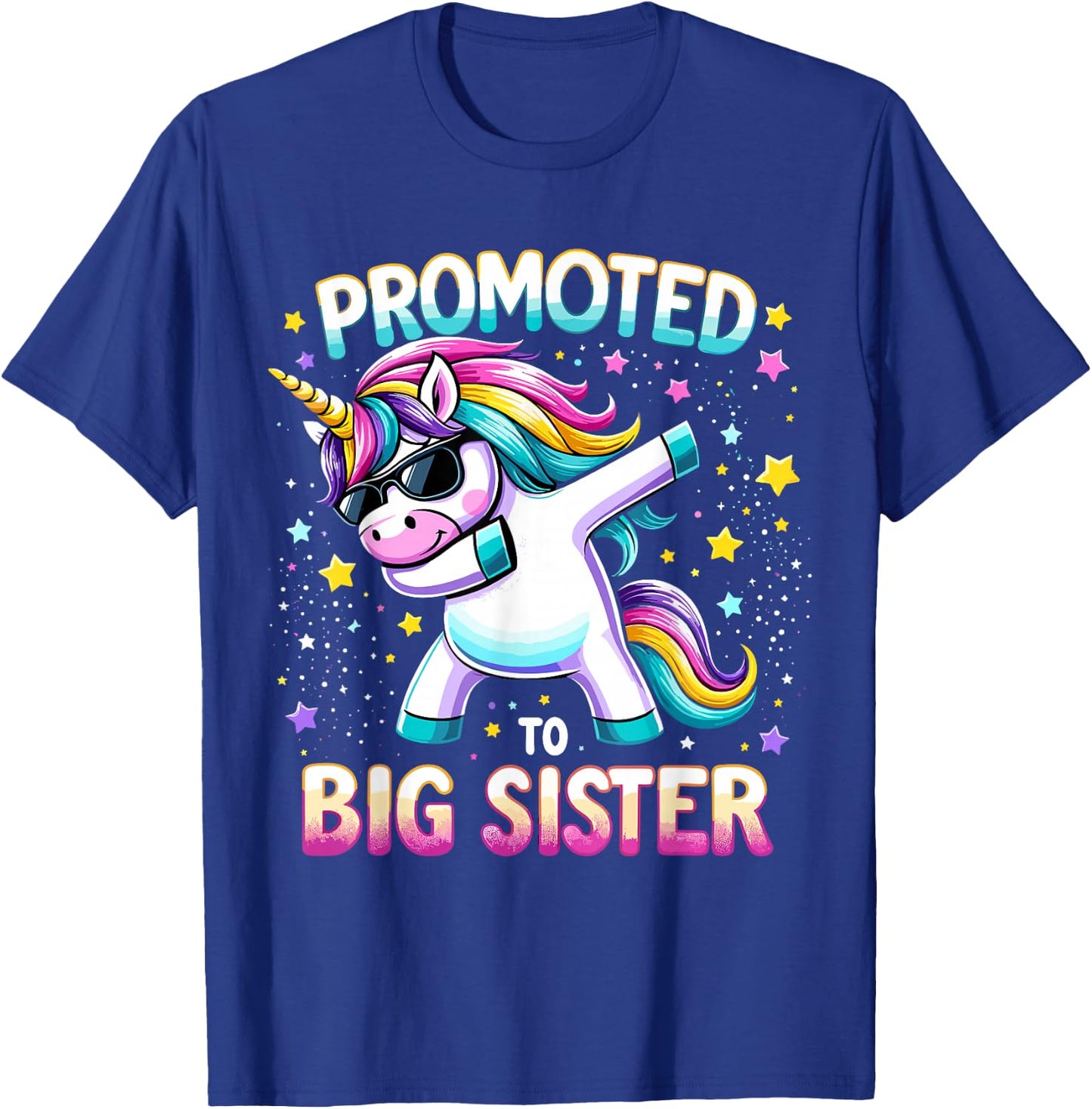 Dabbing Unicorn Older Sister T-Shirt - T-Shirt | Royal