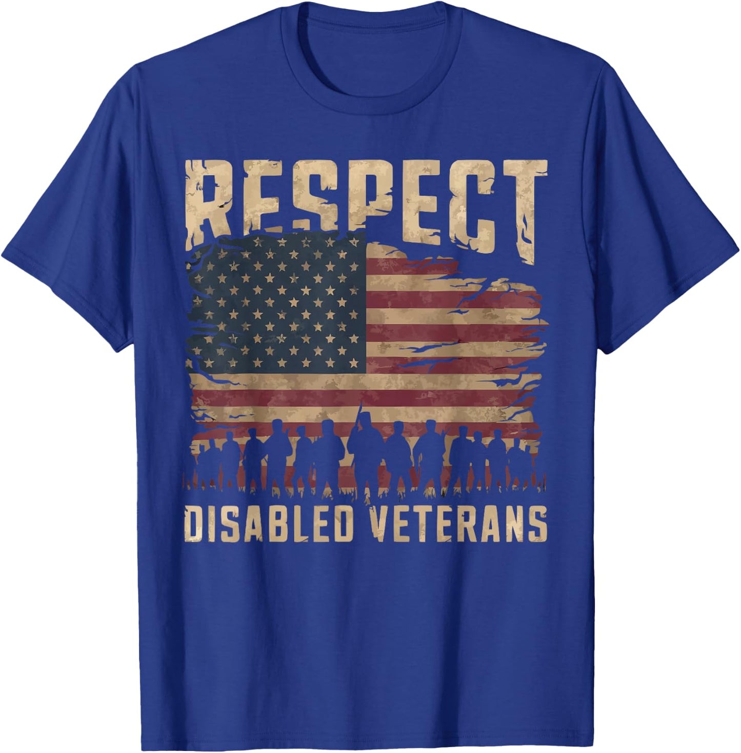 Disabled Veteran Handicap Military Soldier Veterans Day T-Shirt - T-Shirt | Royal