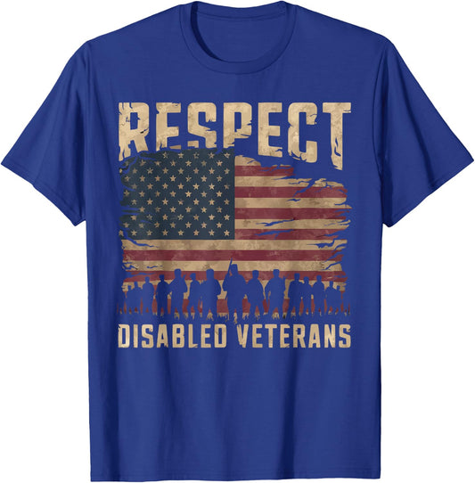 Disabled Veteran Handicap Military Soldier Veterans Day T-Shirt - T-Shirt | Royal
