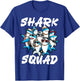 Cool Shark Shark Squad Beach Funny Shark T-Shirt - T-Shirt | Royal