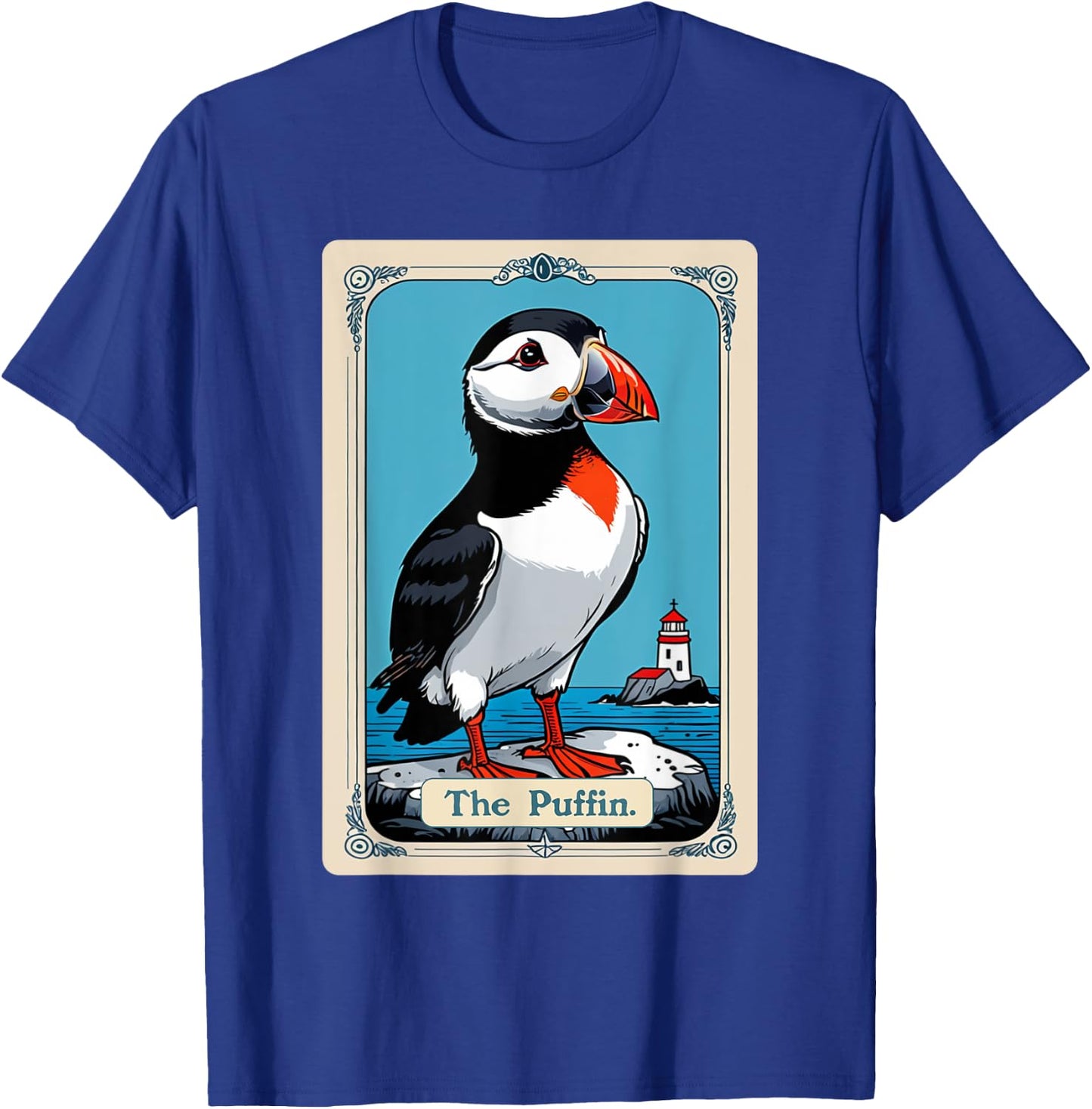 The Puffin Tarot Card Iceland Bird Icelandic Puffins T-Shirt - T-Shirt | Royal
