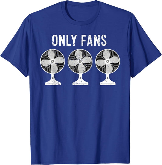 Funny Only Fans Vintage Fan Humor Retro Style T-Shirt - T-Shirt | Royal