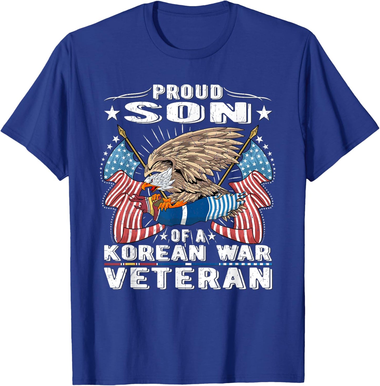 Proud Son Of A Korean War Veteran Military Vet's Child Gift T-Shirt - T-Shirt | Royal