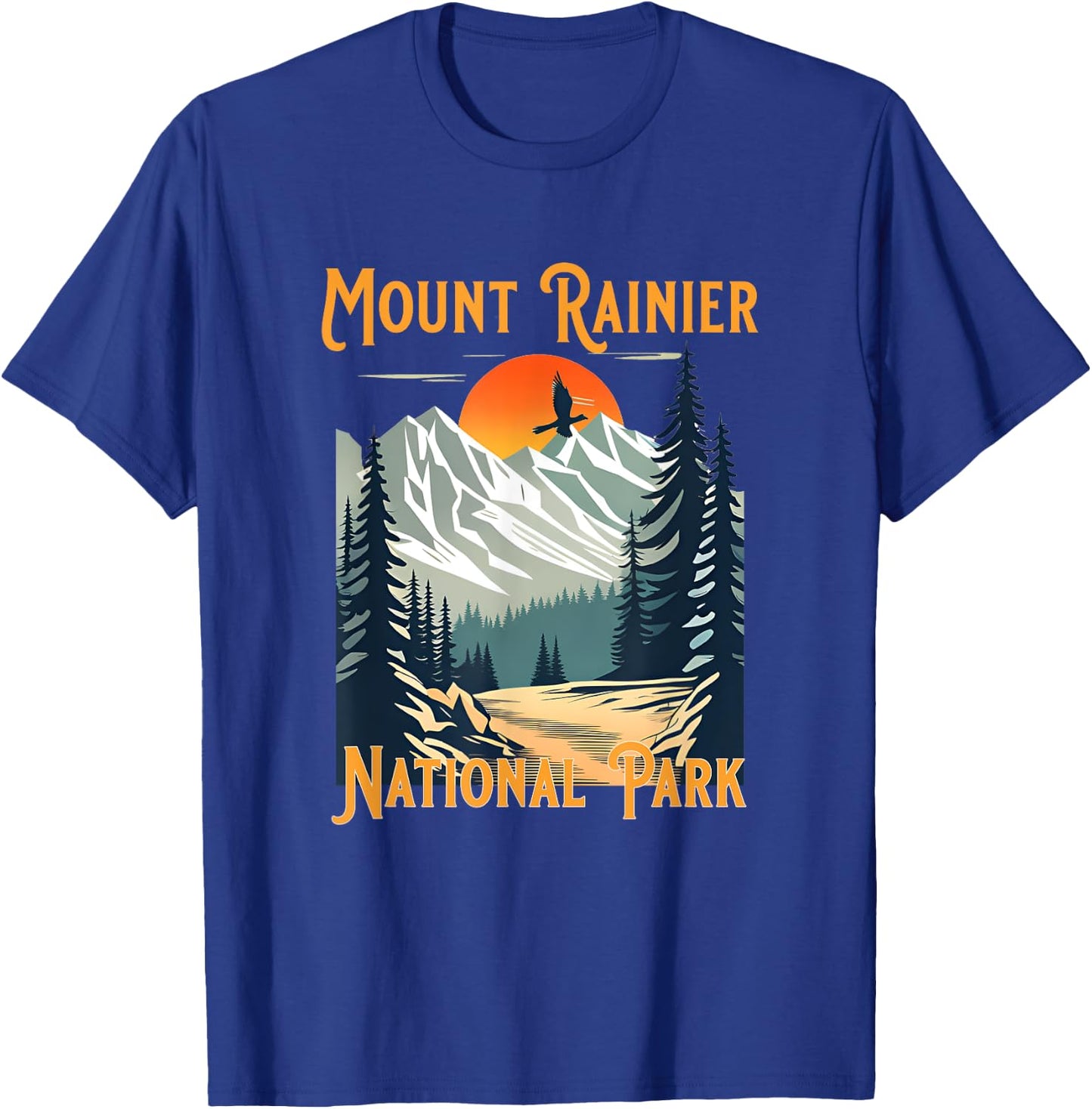 Vintage Mount Rainier National Park Souvenir Hiking T-Shirt - T-Shirt | Royal