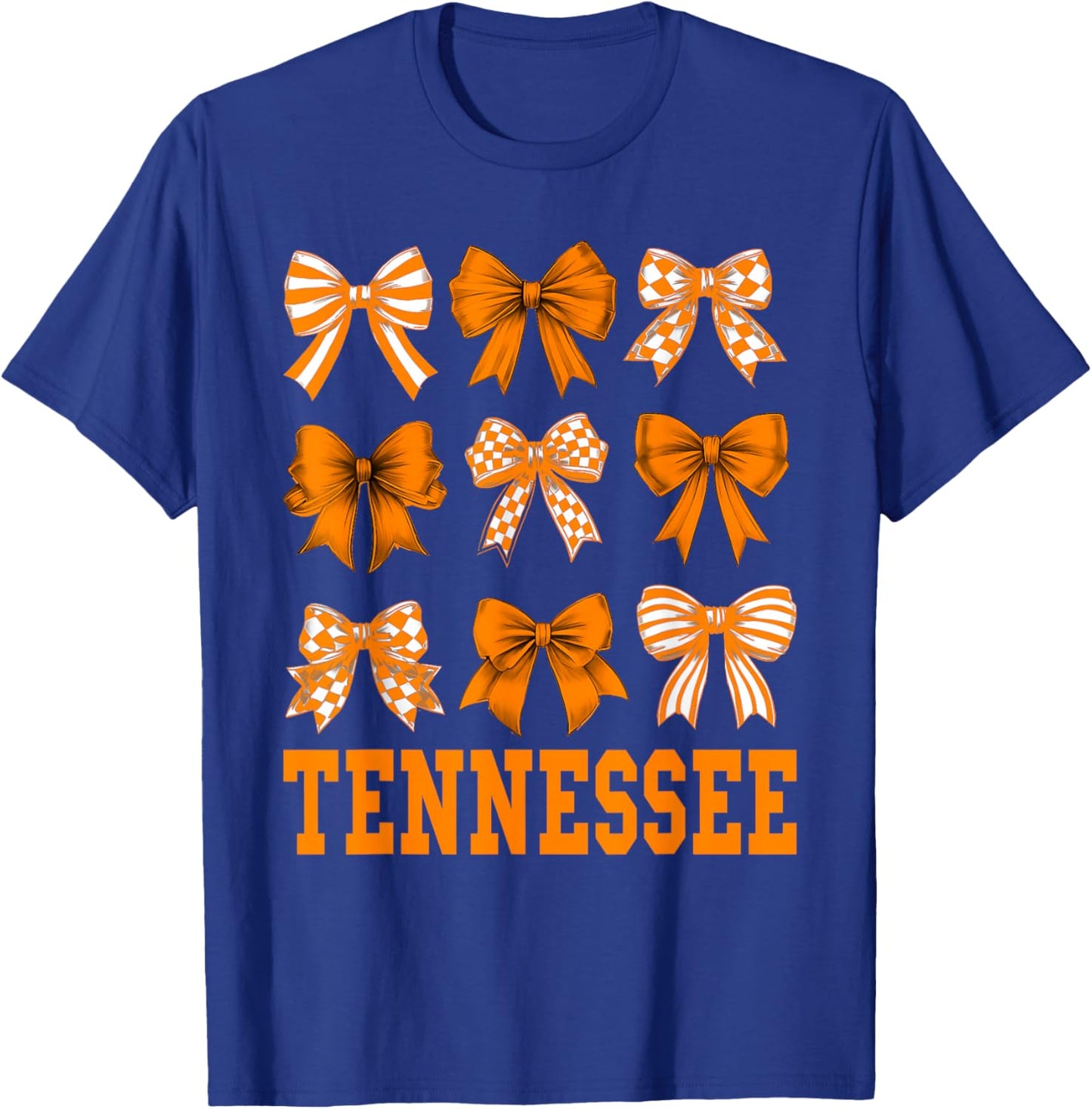 Tennessee Women Girls Kids Coquette Bow for Tennessee Lovers T-Shirt - T-Shirt | Royal
