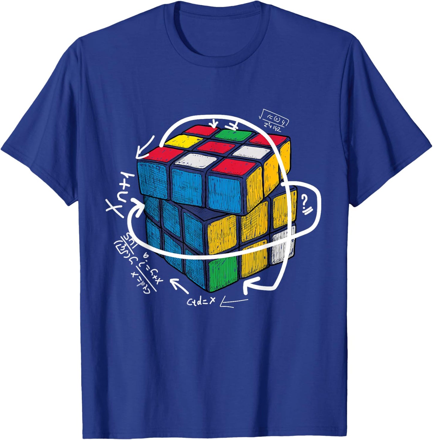Math Cube Lover Speed Cubing Puzzle T-Shirt - T-Shirt | Royal
