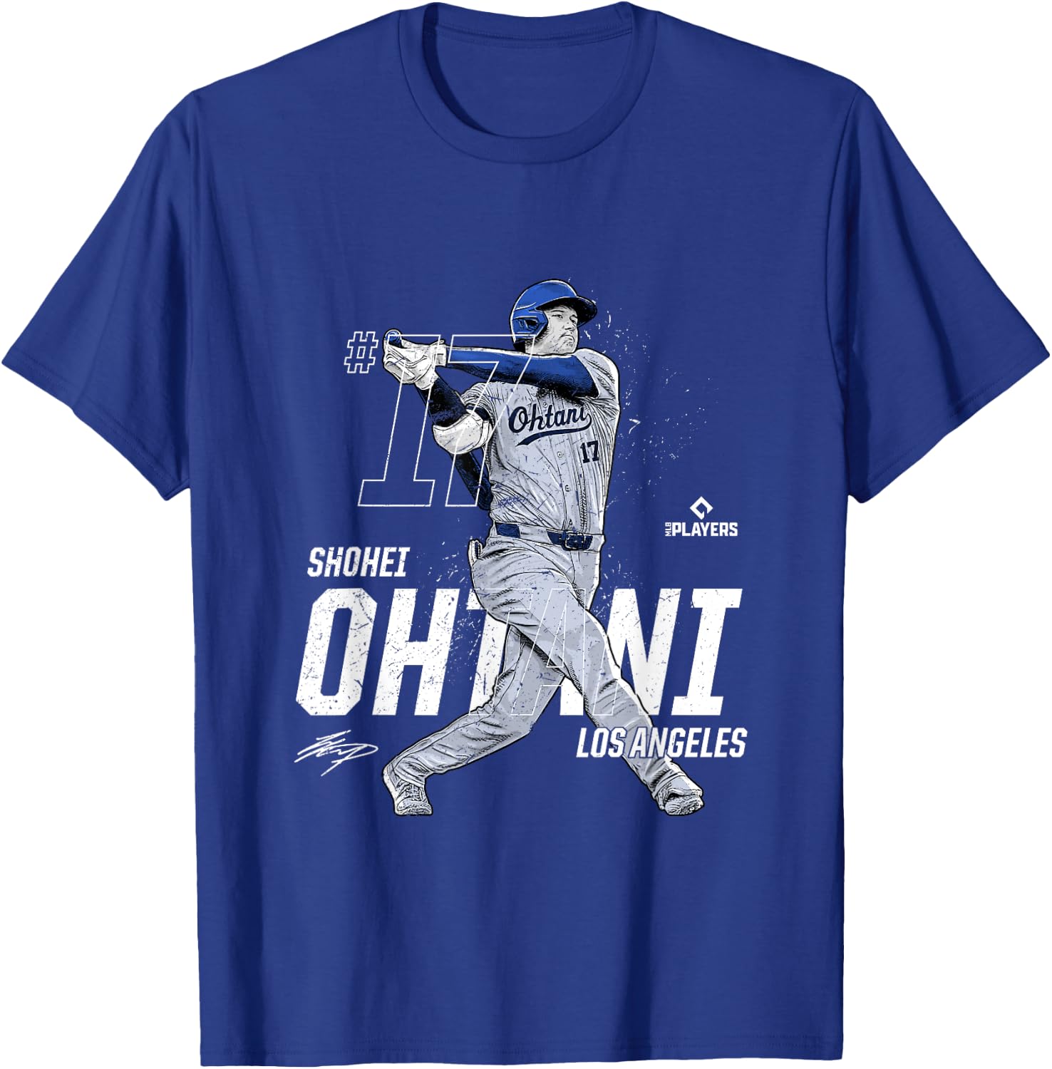 Dynamic Pose Shohei Ohtani Los Angeles Baseball MLBPA T-Shirt - T-Shirt | Royal