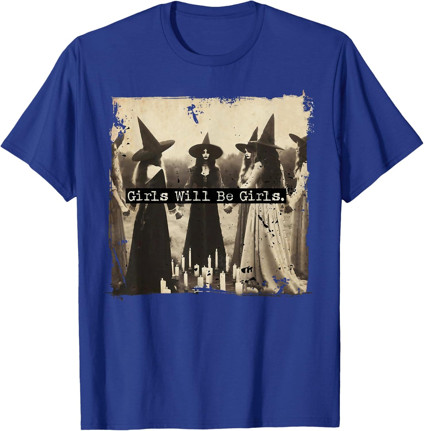 Trick Or Treat Witch Witches Girl Will Be Girls Halloween T-Shirt - T-Shirt | Royal