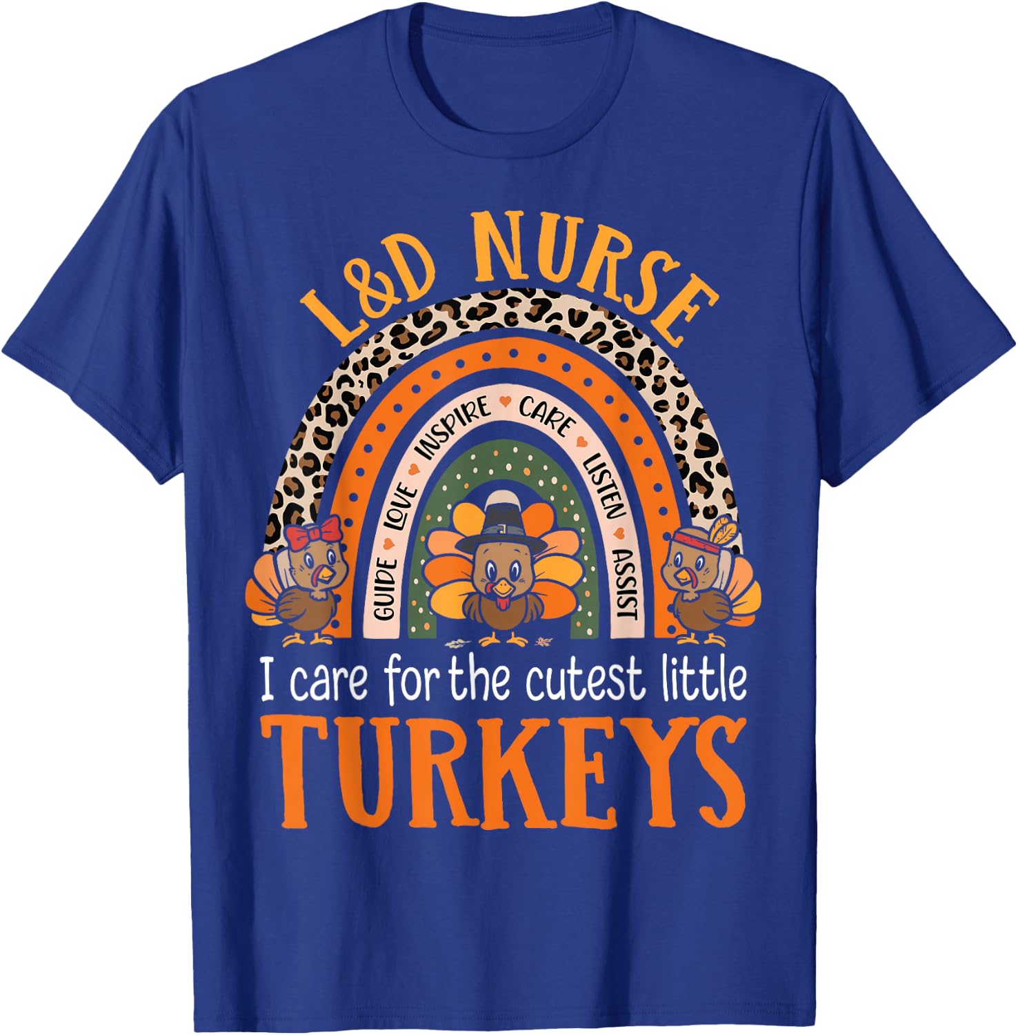 Thanksgiving Labor & Delivery Nurse Turkey Outfits - Women's Adults Black Short Sleeve Modern - Small - I Care for the Cutest Little Turkeys T-Shirt - T-Shirt | Royal