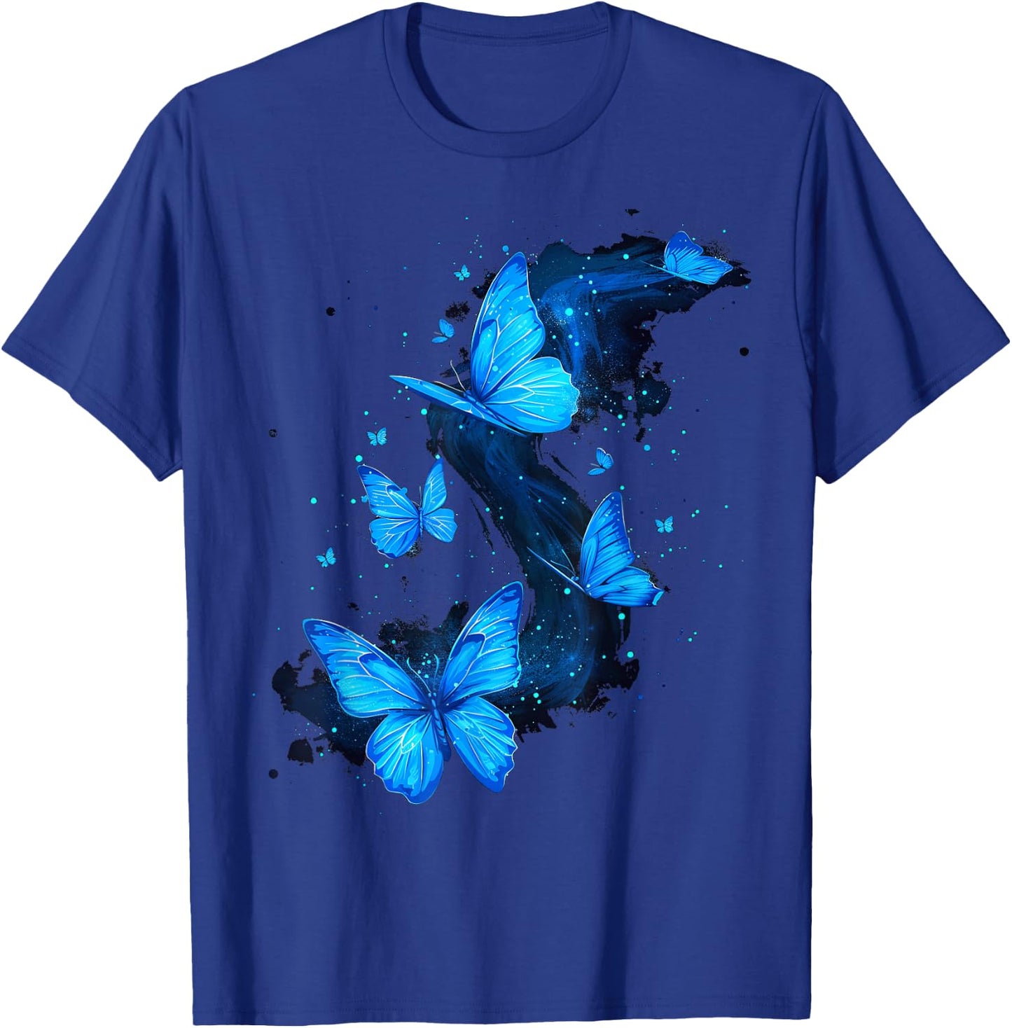 Butterfly Aesthetic Butterflies Nature Blue T-Shirt - T-Shirt | Royal
