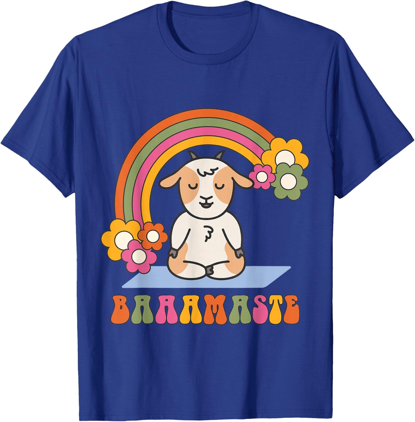 Baaamaste Goat Yoga Meditation Zen Namaste Funny T-Shirt - T-Shirt | Royal