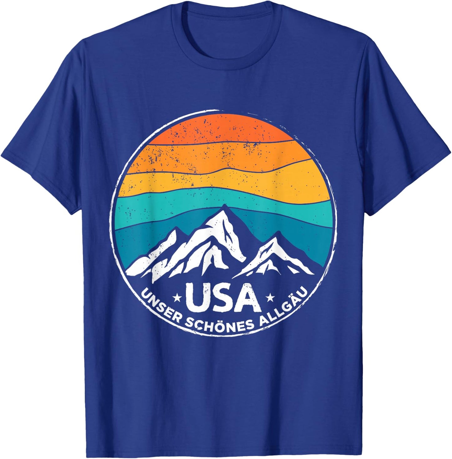 Allgäu USA Unser Schöne Allgäu Mountains Hiking Alps T-Shirt - T-Shirt | Royal