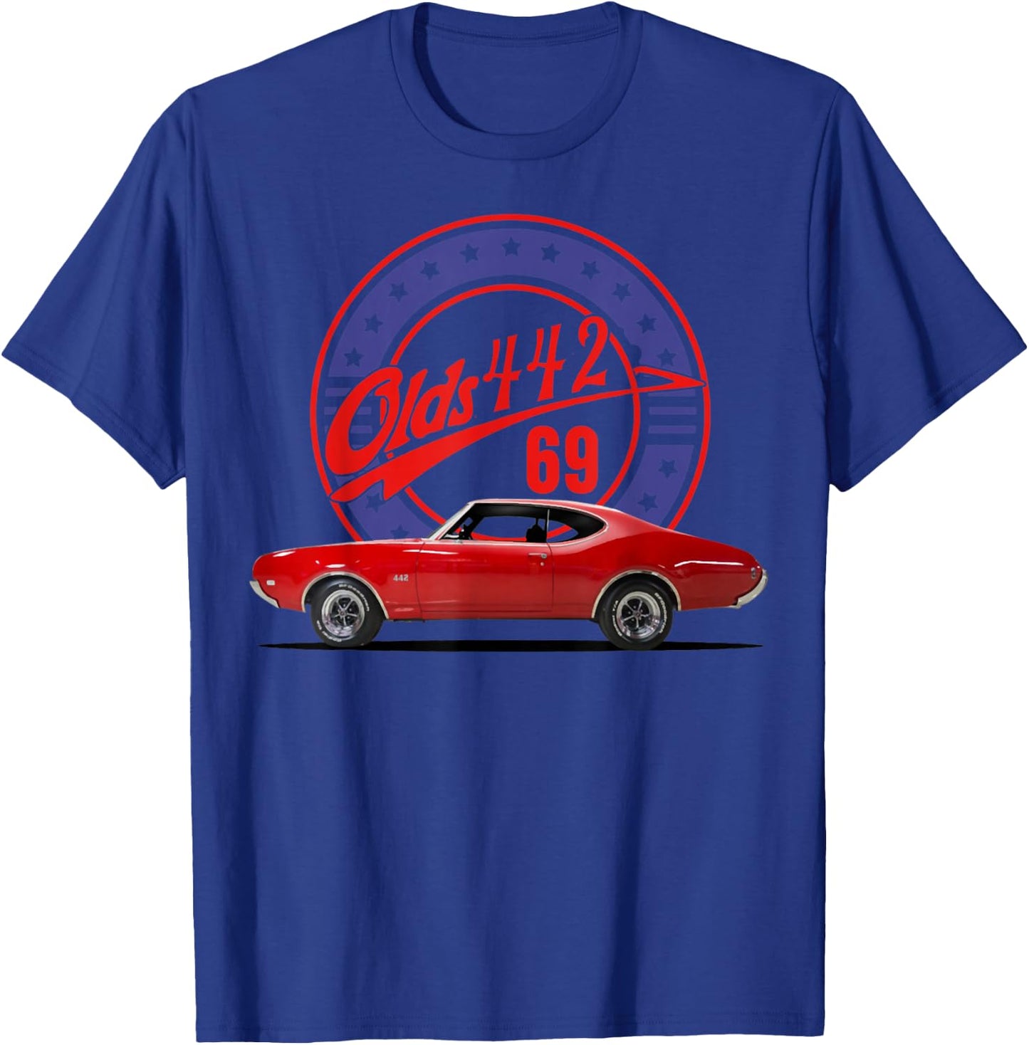 1969 69 Olds 442 Muscle Car T-Shirt - T-Shirt | Royal