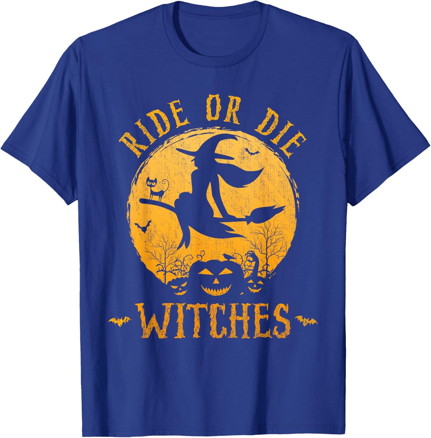 Ride or Die Witches Halloween T-Shirt - T-Shirt | Royal