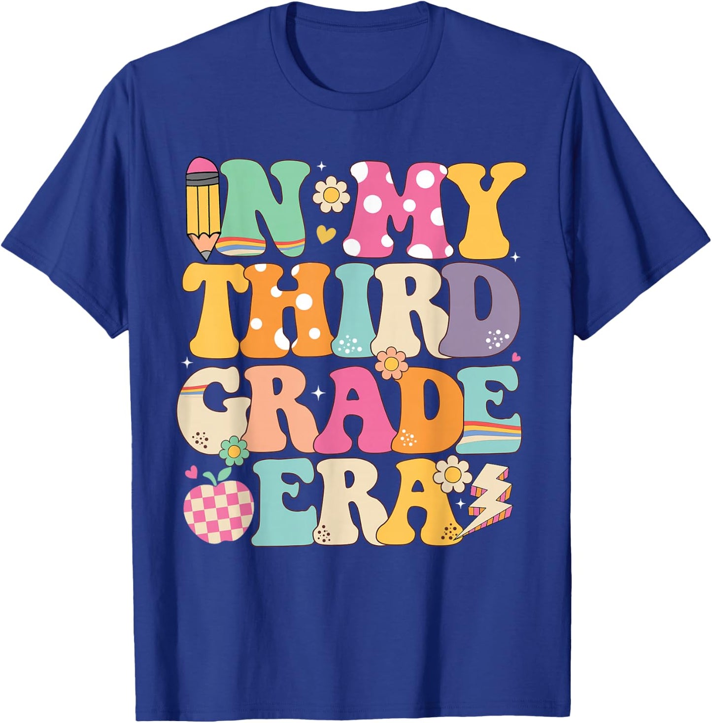 In My Third Grade Era Girl Back To School 3rd Grade Teacher T-Shirt - T-Shirt | Royal