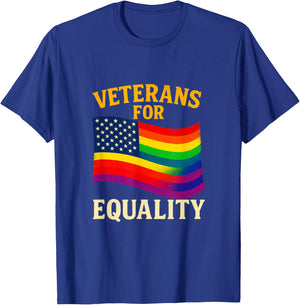 Veterans for Equality - LGBT Pride Military USA T-Shirt - T-Shirt | Royal