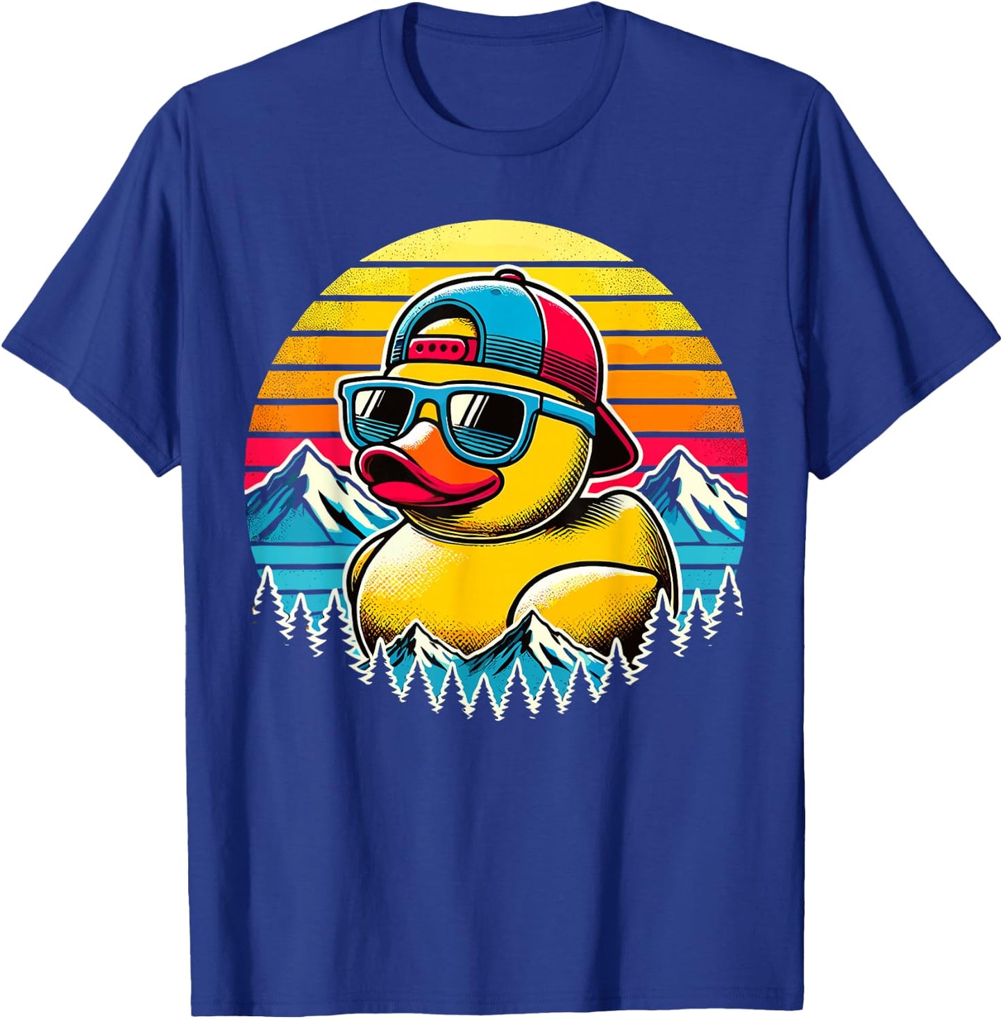 Vintage Duck with Sunglasse T-Shirt - T-Shirt | Royal
