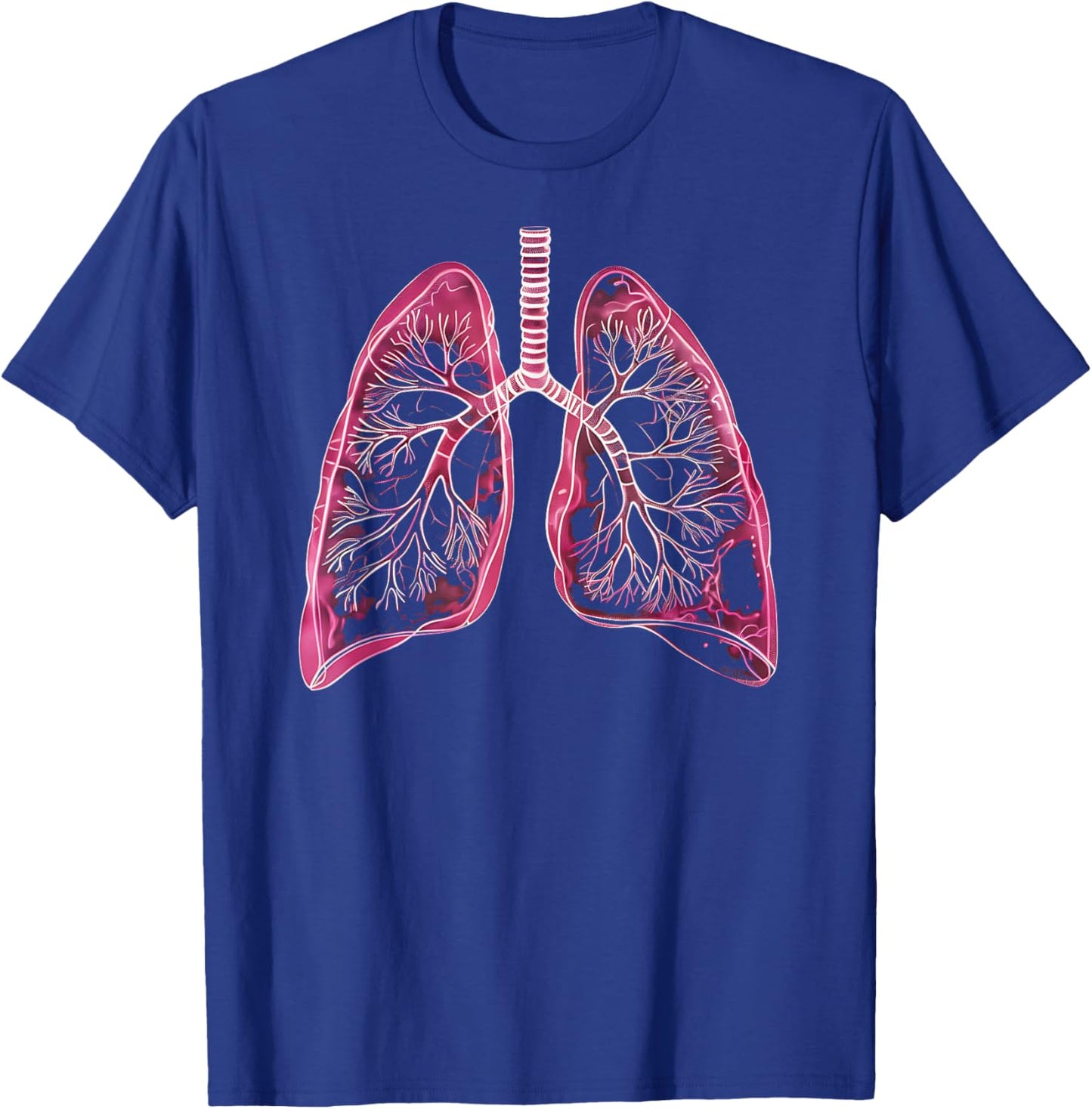 Lungs Anatomical 2D for Doctors and fans of Breathing T-Shirt - T-Shirt | Royal