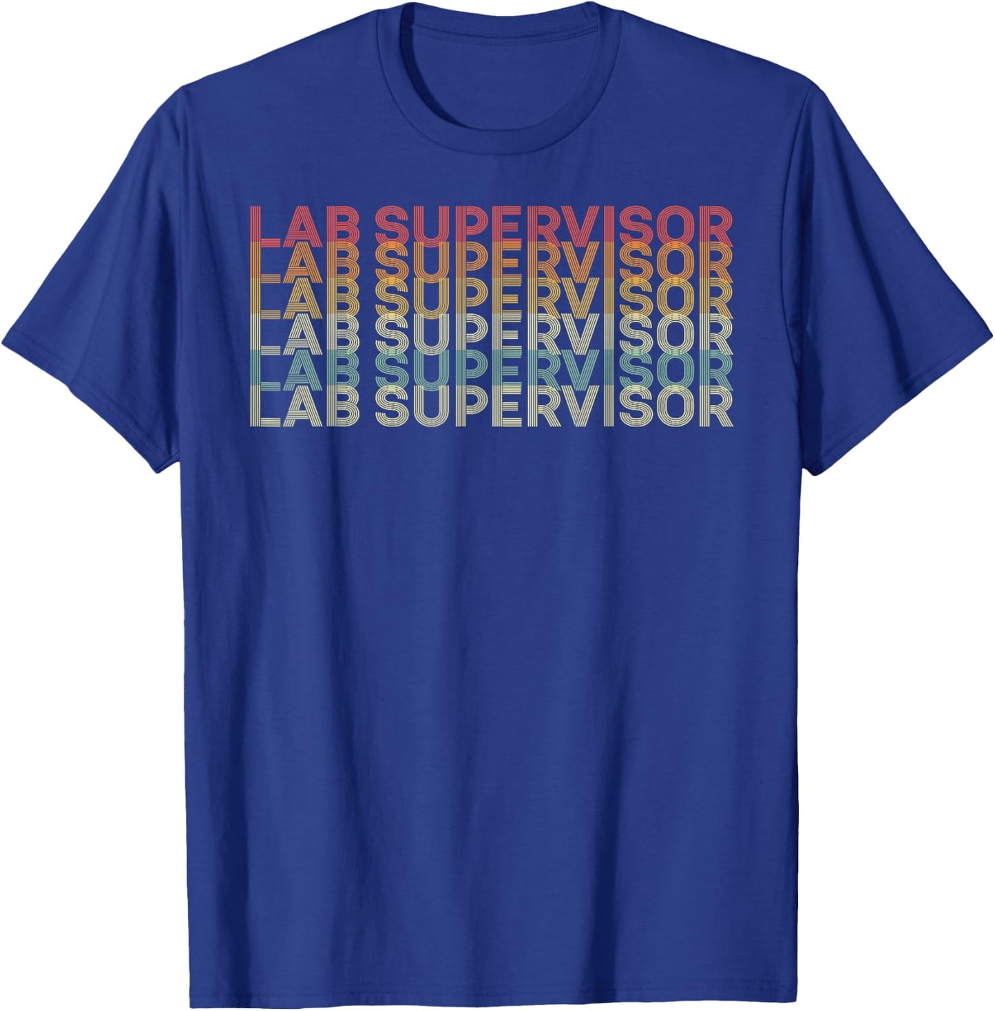 Retro 70s Lab Supervisor Job Title T-Shirt - T-Shirt | Royal