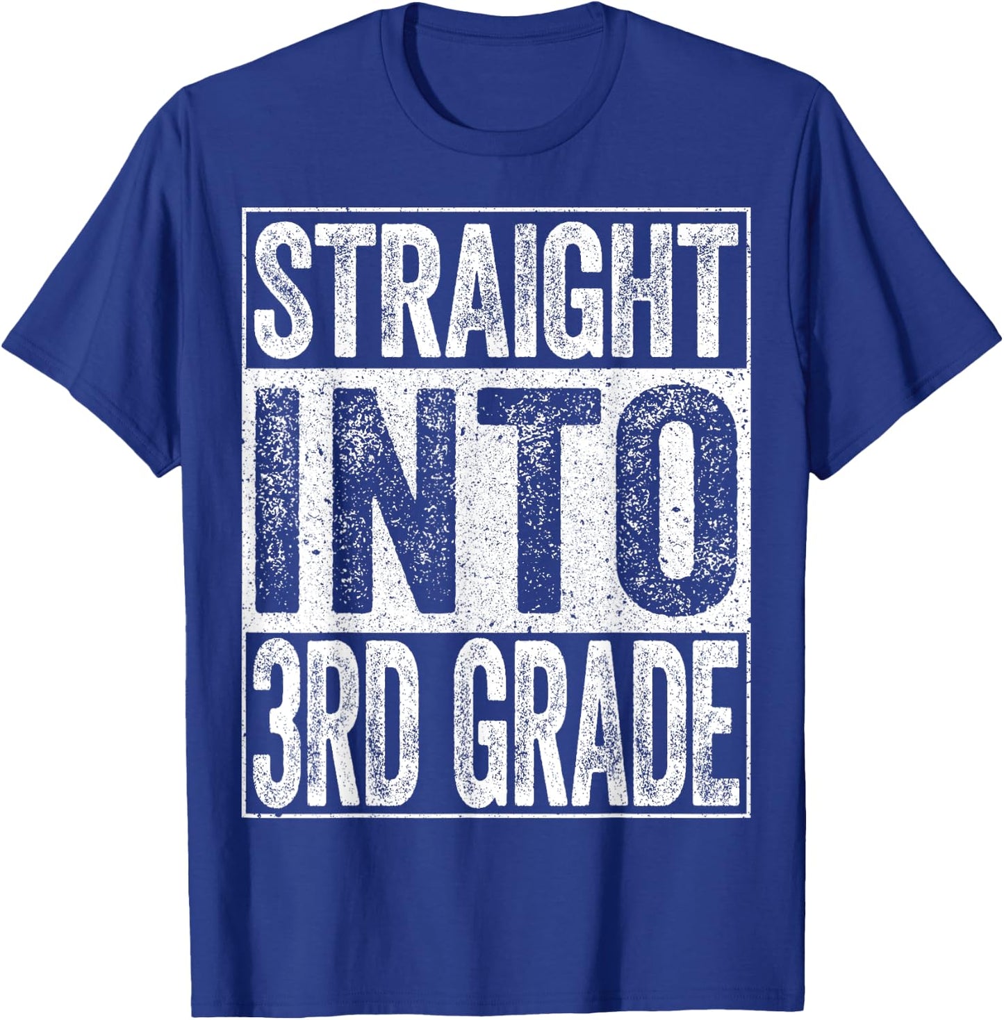 Straight Into 3rd Grade Shirt Boy Girl Back To School T-Shirt - T-Shirt | Royal