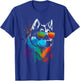 Husky walking sunglasses pet dogs owner T-Shirt - T-Shirt | Royal