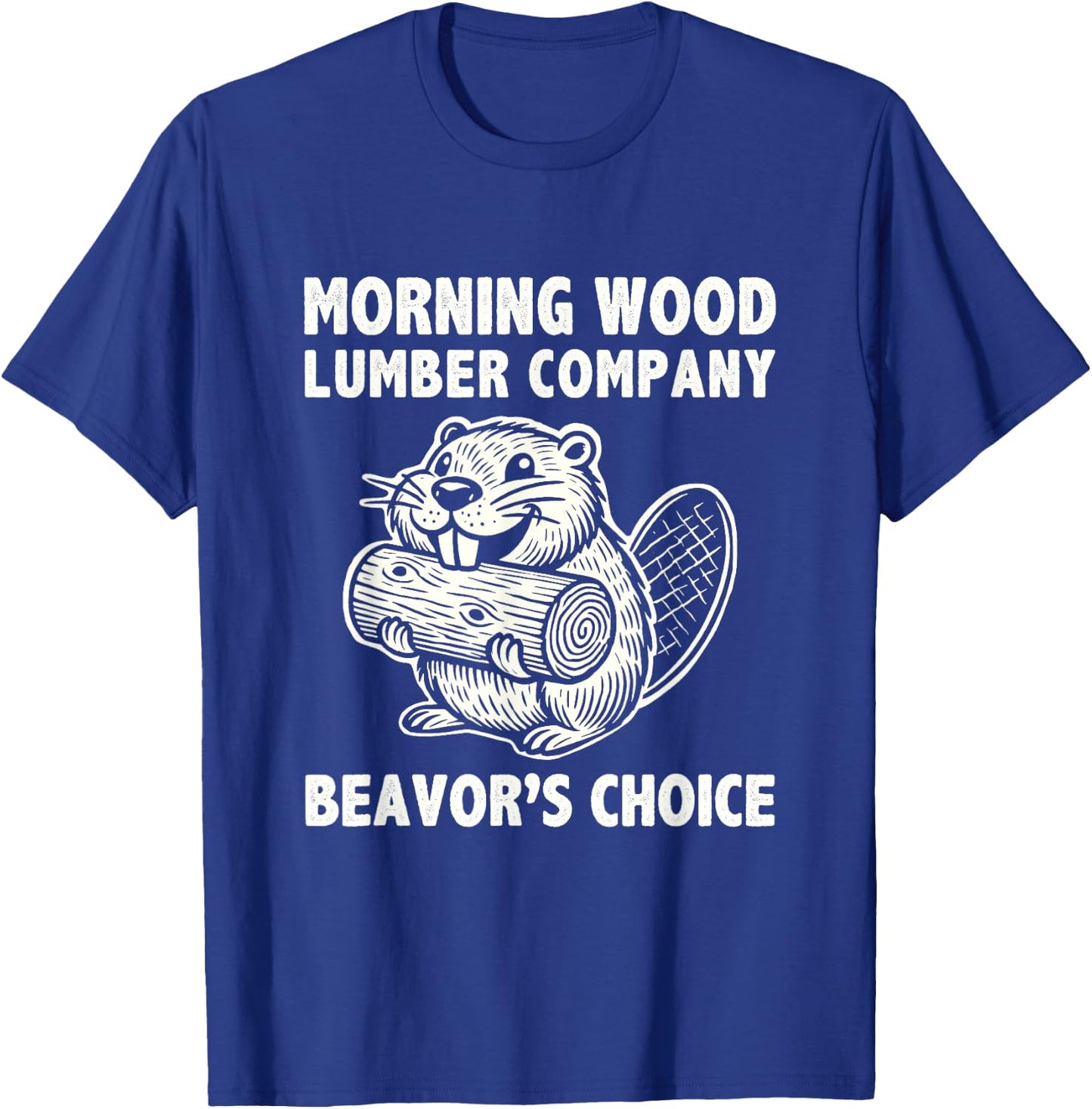 Morning-Wood Lumber-Company Funny Camping Men Lumberjack T-Shirt - T-Shirt | Royal