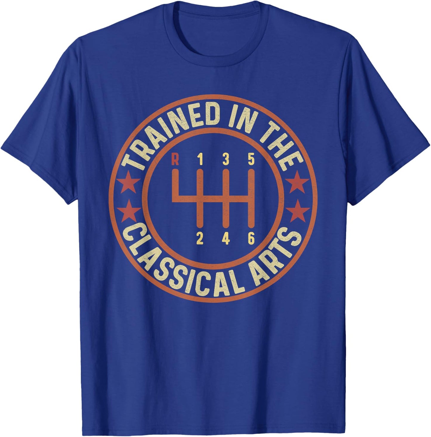 Retro Vintage Trained in The Classical Arts Speed Manual T-Shirt - T-Shirt | Royal