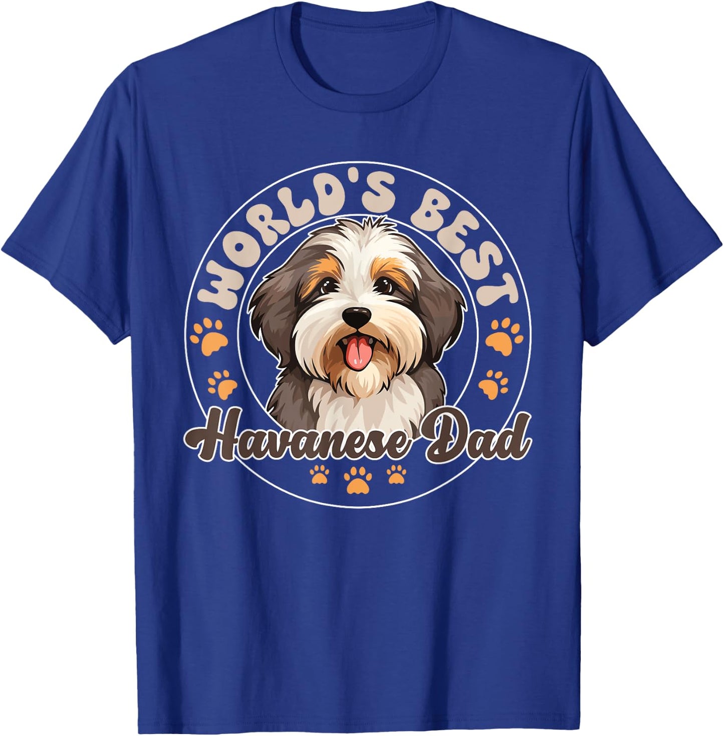 Havanese Dog World's Best Havanese Dad T-Shirt - T-Shirt | Royal