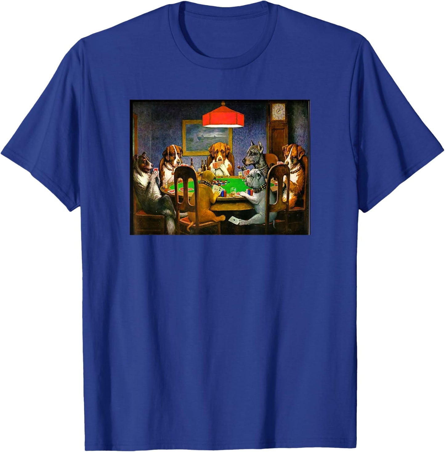 Retro Vintage Dogs Playing Cards Poker Gambling T-Shirt - T-Shirt | Royal