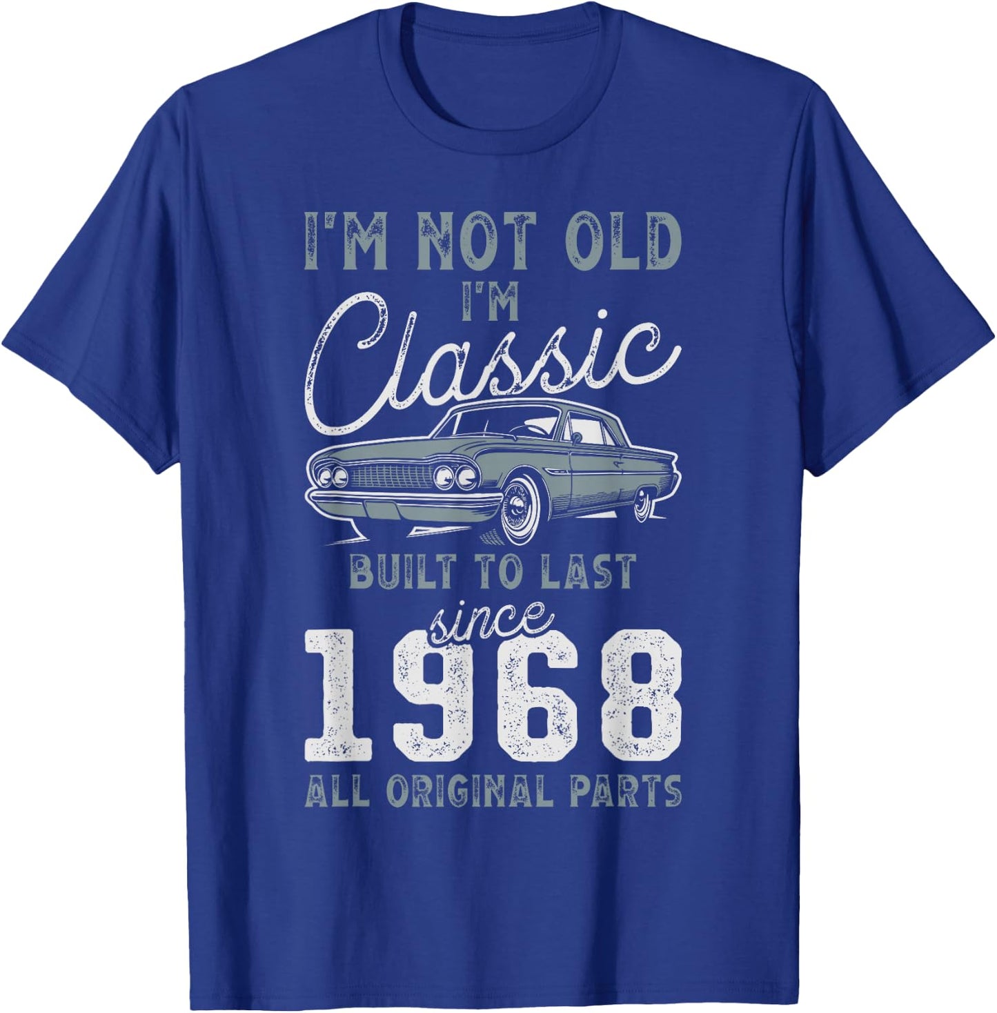 1968 Classic Car 58th Birthday T-Shirt - T-Shirt | Royal