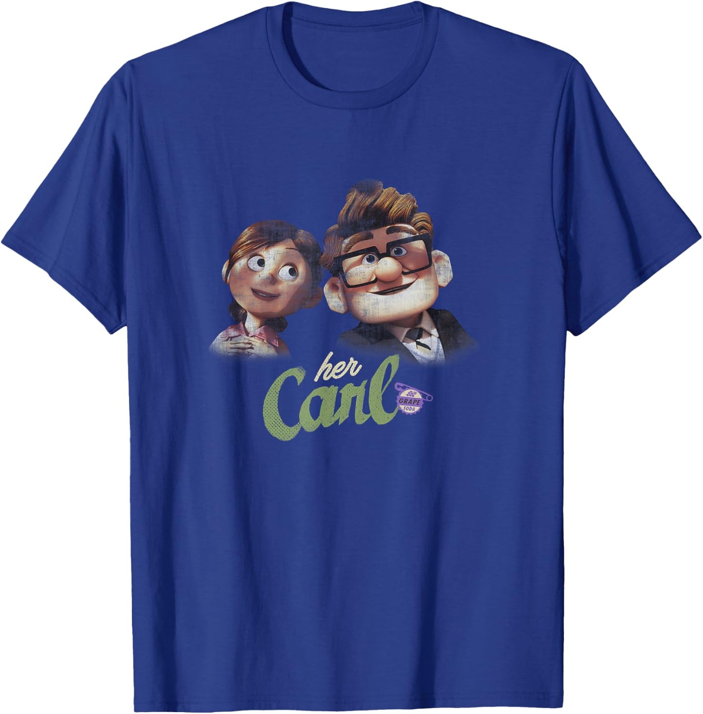 Disney Pixar Up Carl & Ellie Couple Her Carl Distressed T-Shirt - T-Shirt | Royal