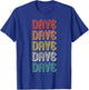 Dave Gifts Vintage Retro Black , Small, -Adult, Short Sleeve, Mandarin Collar, Embroidery T-Shirt - T-Shirt | Royal