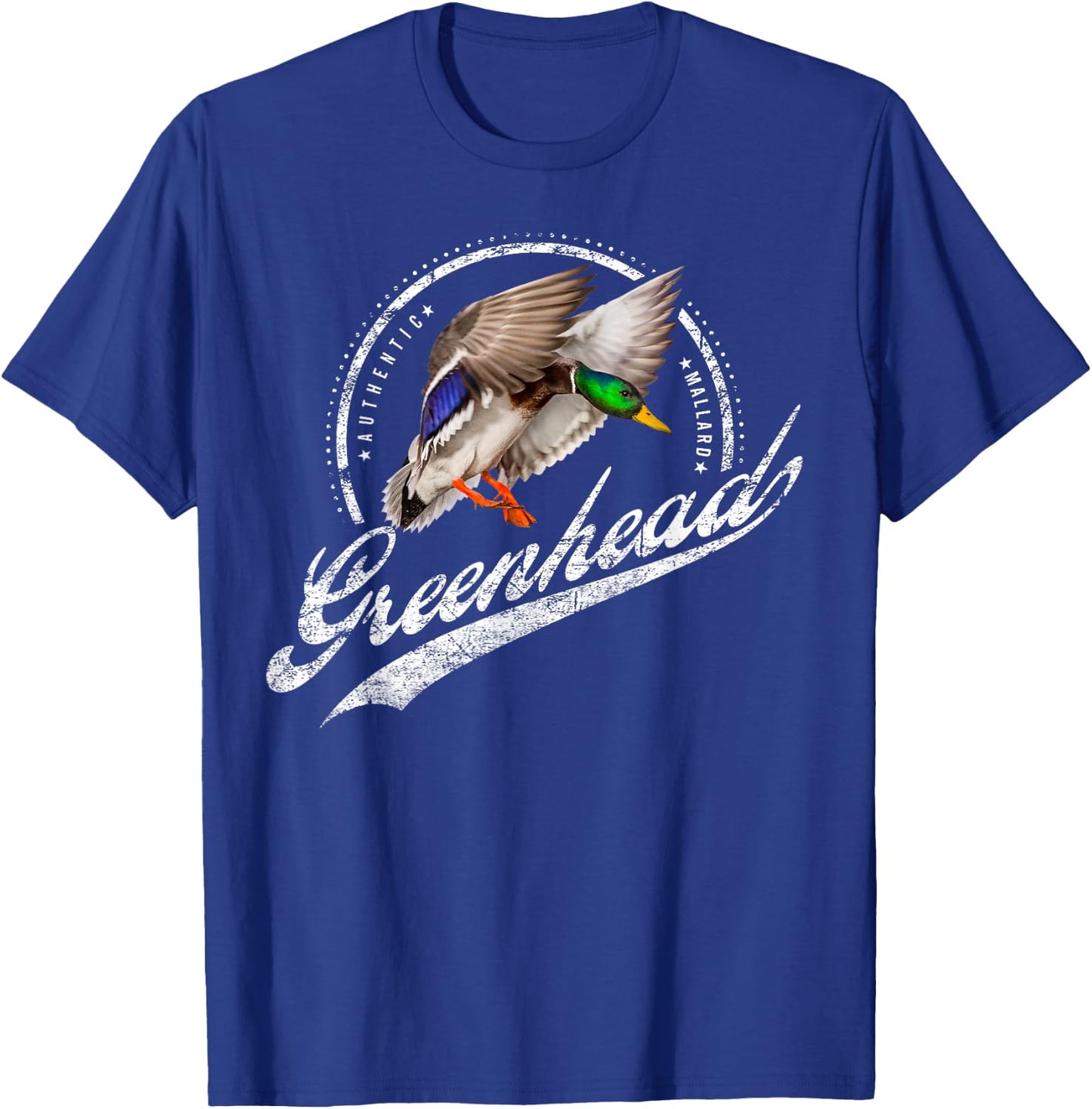 Mallard duck hunting waterfowl greenhead drake T-Shirt - T-Shirt | Royal