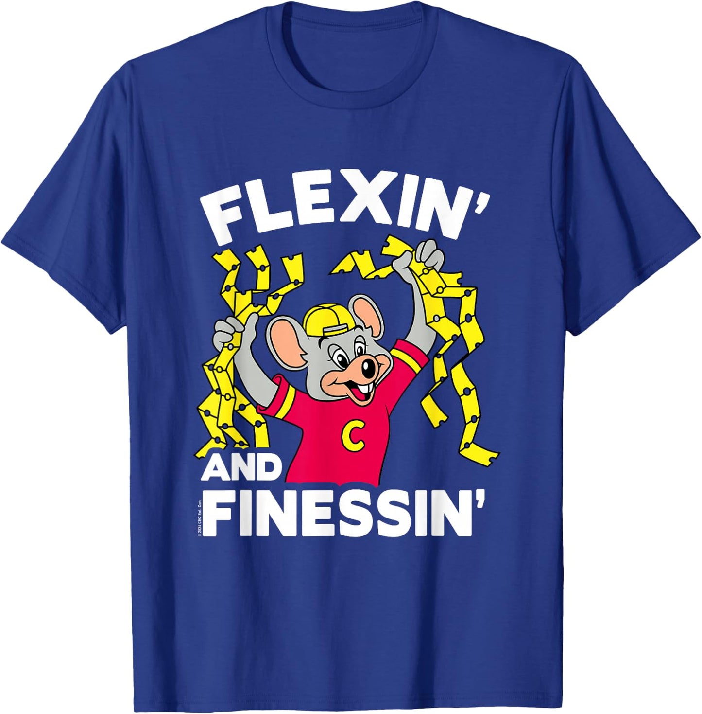 Chuck E. Cheese Flexin' And Finessin' Handful Of Tickets T-Shirt - T-Shirt | Royal